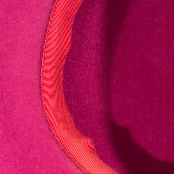 Wool Felt Hat Pink Fuchsia Bow Mysha Bucket Hat - Picture 14 of 16